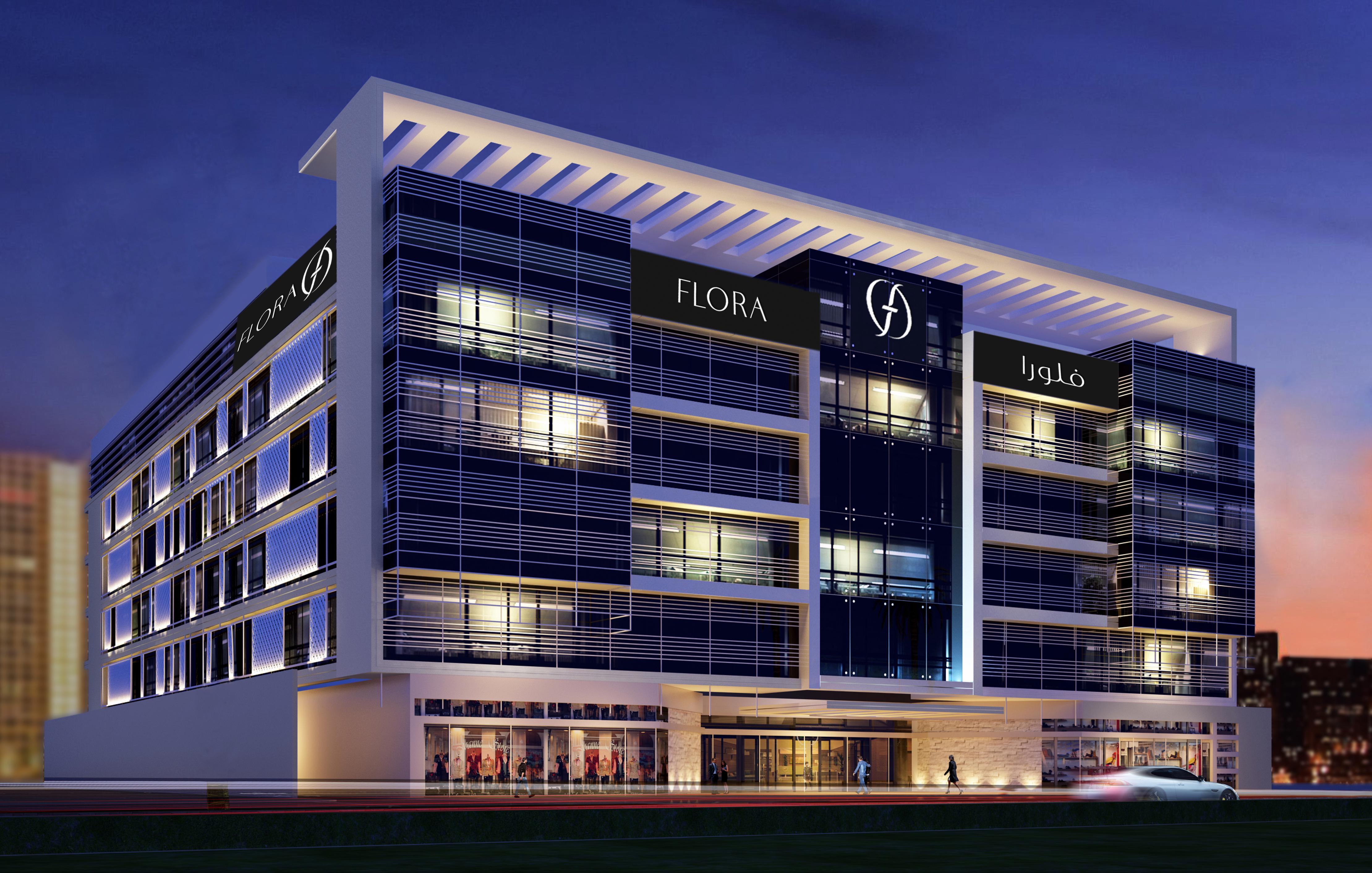 Flora Inn Hotel Dubai Airport Exterior photo 3D rendering of the building